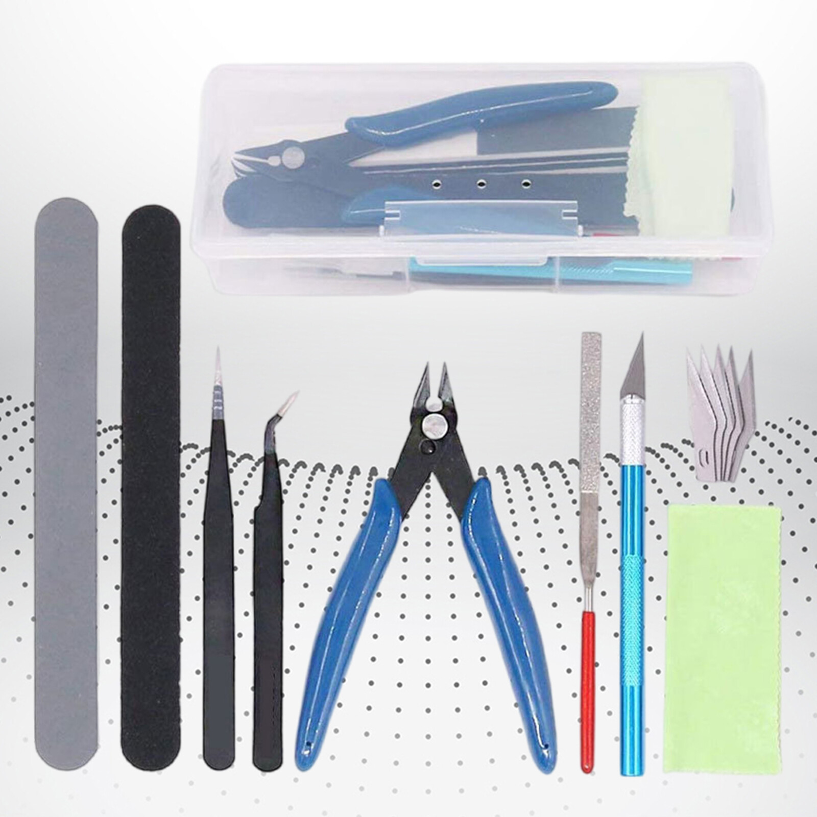 9PCS Gundam Model Tools Kit Modeler Basic Tools Craft Set for Gundam Car Model