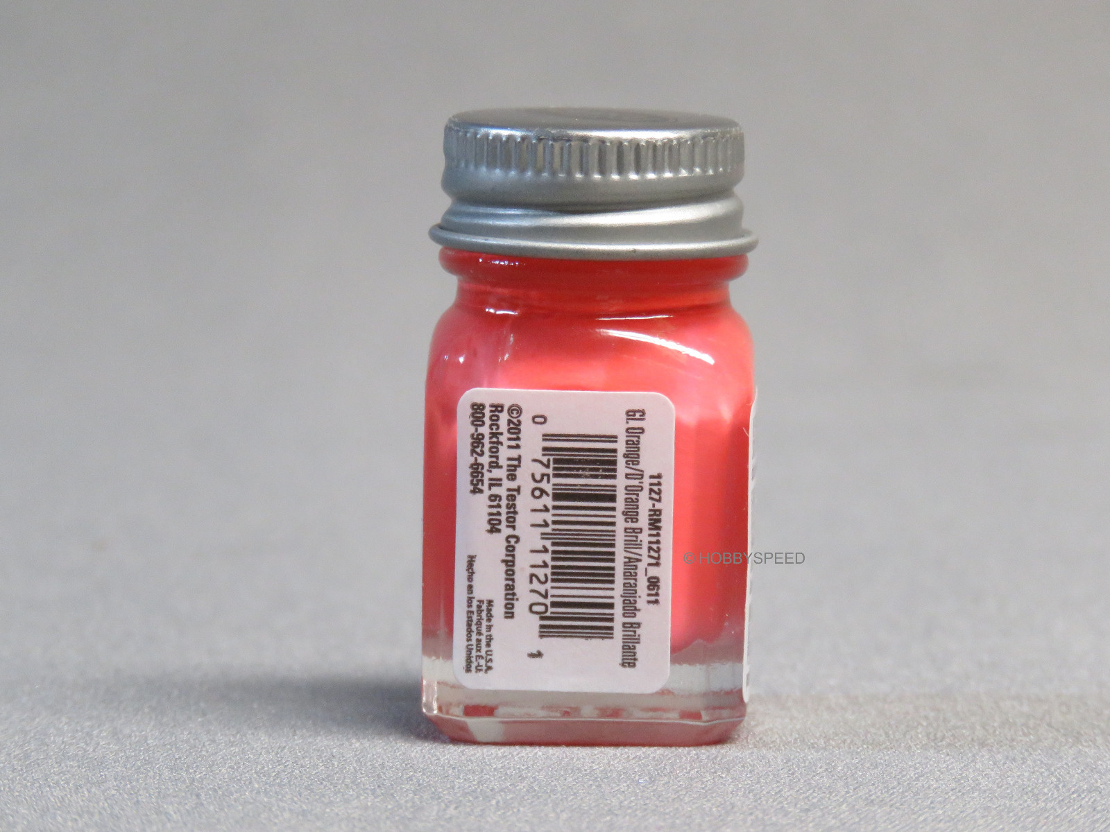 TESTORS PAINT GLOSSY ORANGE ENAMEL 1/4oz JAR 7.4ml plastic model car TES1127 NEW