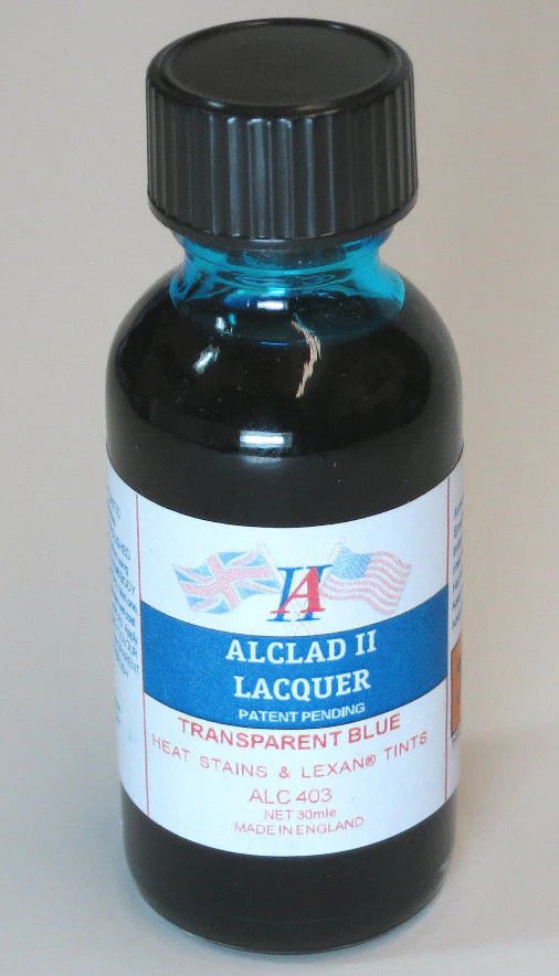 Alclad ALC403 Transparent Blue Lacquer Paint 1oz