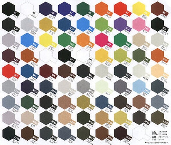 (US) Tamiya XF1-XF93 Gloss Acrylic Mini Paint 10ml XF1-XF93 Small Bottle