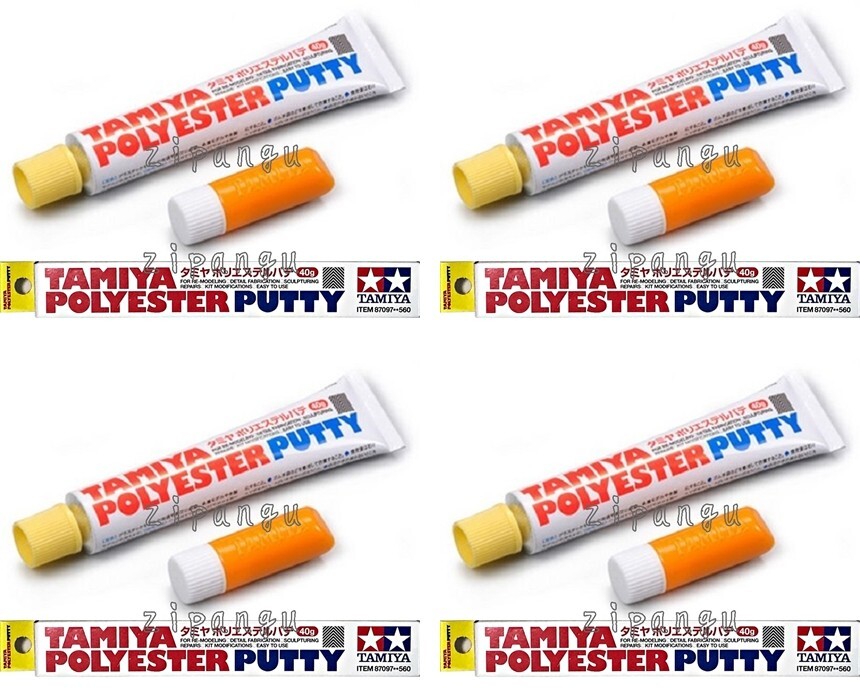 4 Boxes Polyester Putty 40g with Hardener 4g TAMIYA 87097 Genuine w/ Tracking #