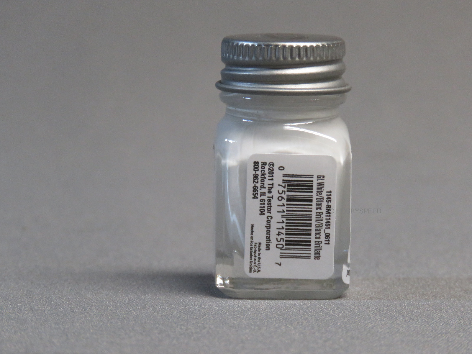 TESTORS PAINT GLOSSY WHITE ENAMEL 1/4oz JAR 7.4ml plastic model car TES1145 NEW