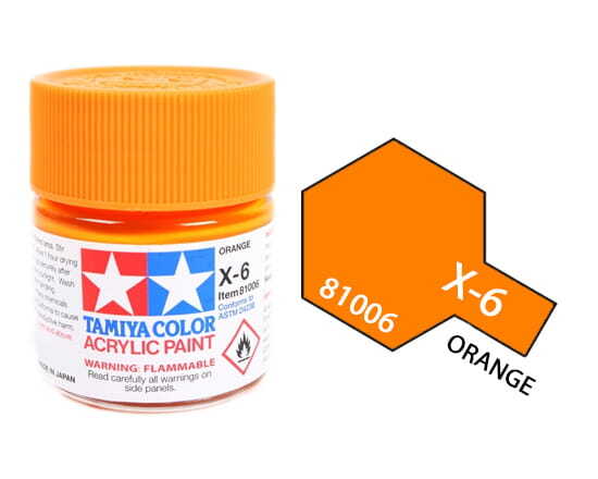 Tamiya Acrylic Paint 81006 X-6 Orange 23ml [GLOSS]
