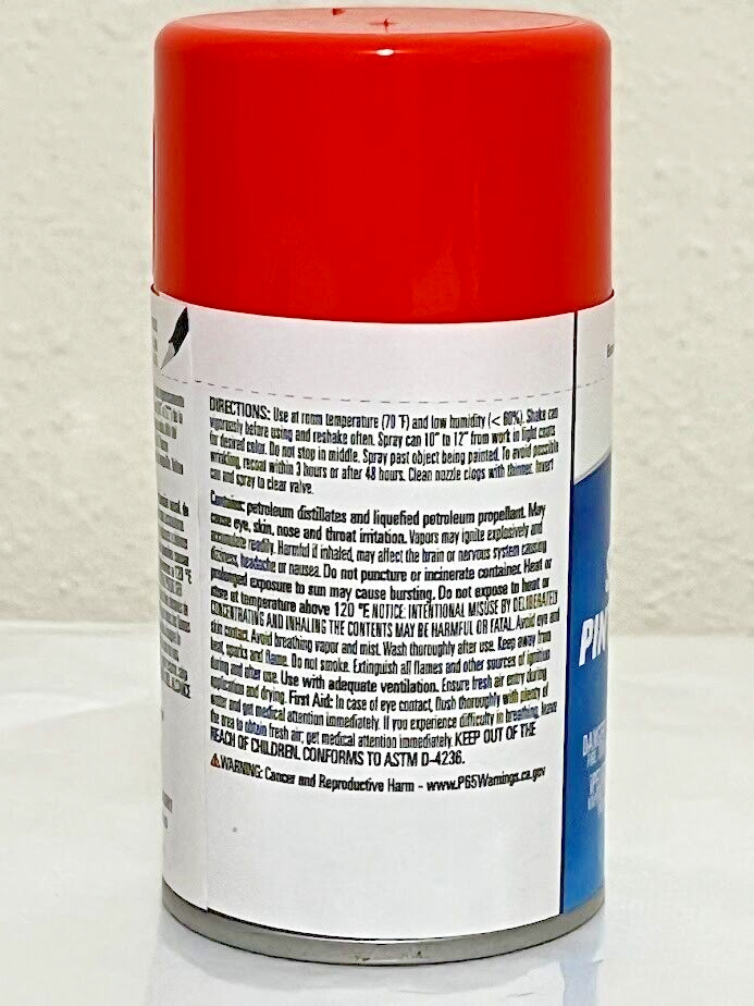 Testors Spray Paint ~ Gloss Competition Orange 1628 ~ Gloss Enamel 3oz Hobby