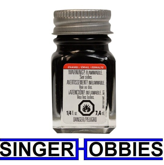 Testors 1147TT Enamel 1/4 oz Gloss Black Model Paint NEW SEALED TES1147TT HH