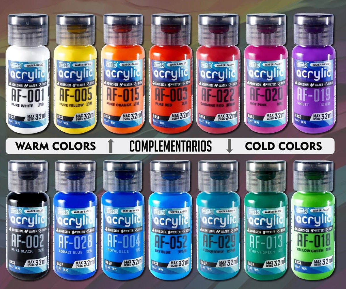 modo NEO Water-Based Acrylic Color Base Flat AF001-052 (32ml) Multiple Options
