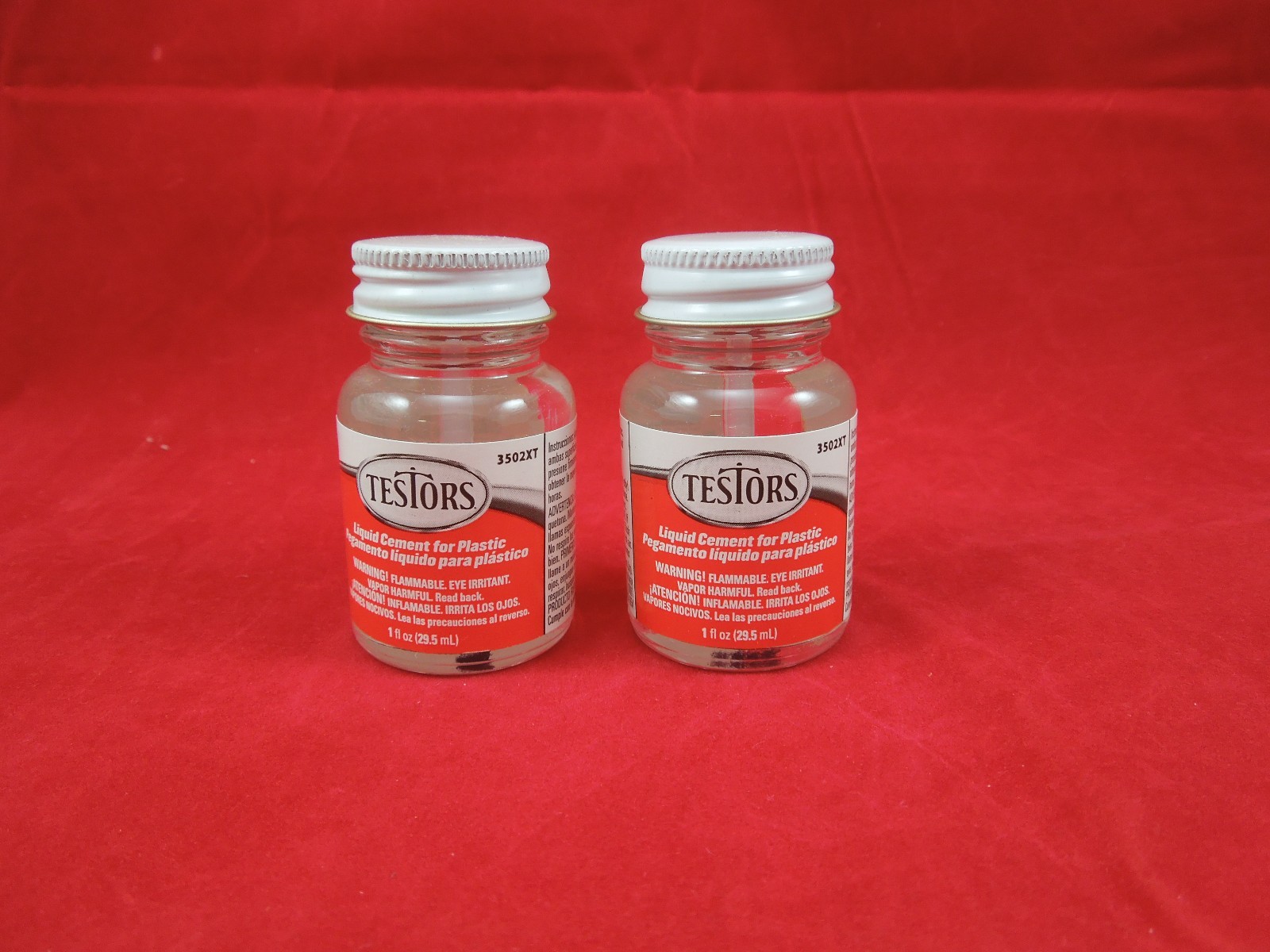 2 TESTORS LIQUID CEMENT GLUE 3502XT PLASTIC MODEL MODELING AIRPLANE TANK 1FL. OZ