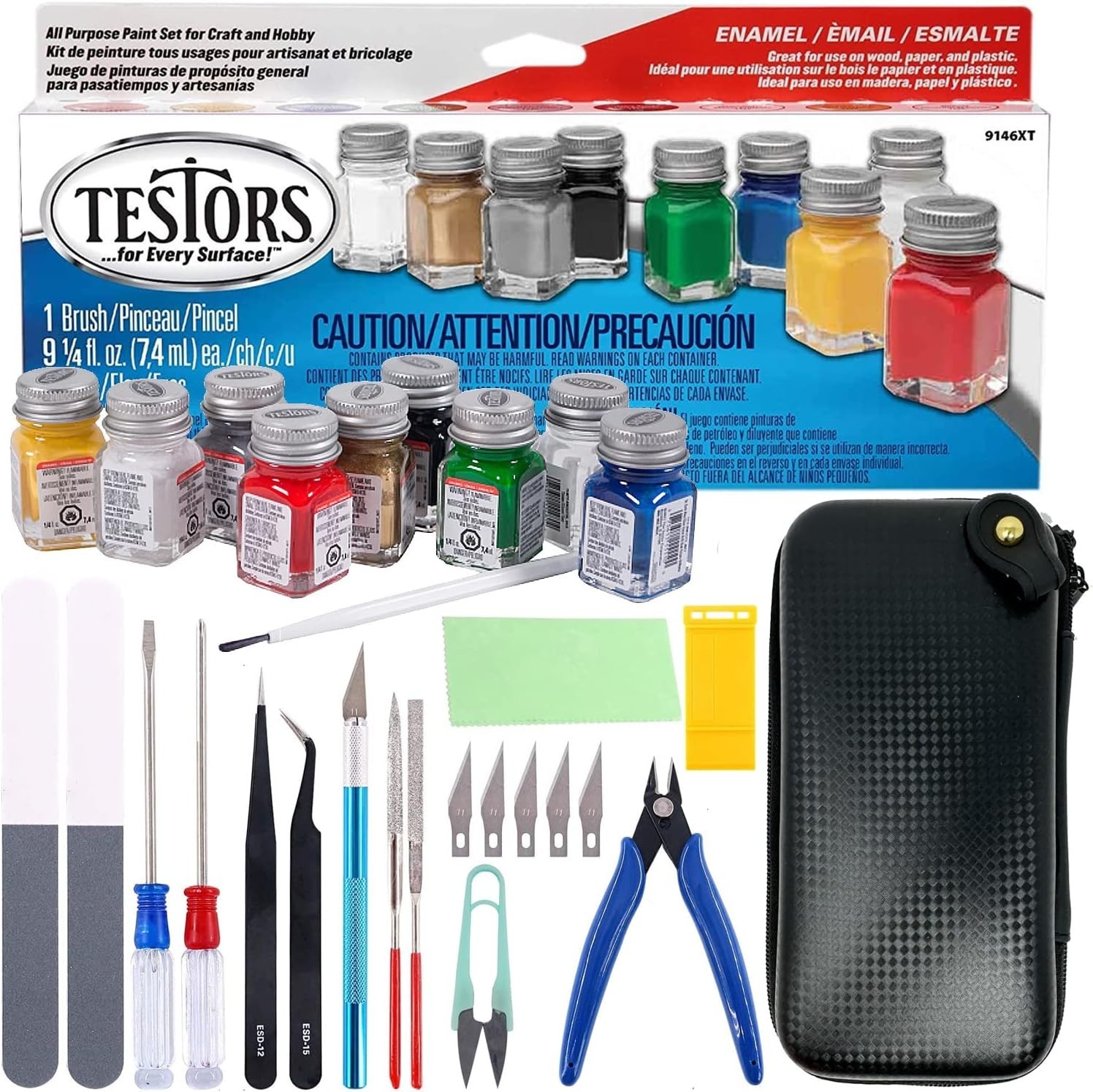 Complete Model Paint Kit Featuring 10 Gloss Colors for Artists and Builders