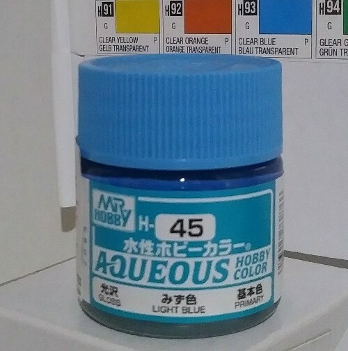 Gunze Aqueous Hobby Color H-45, Gloss Light Blue.