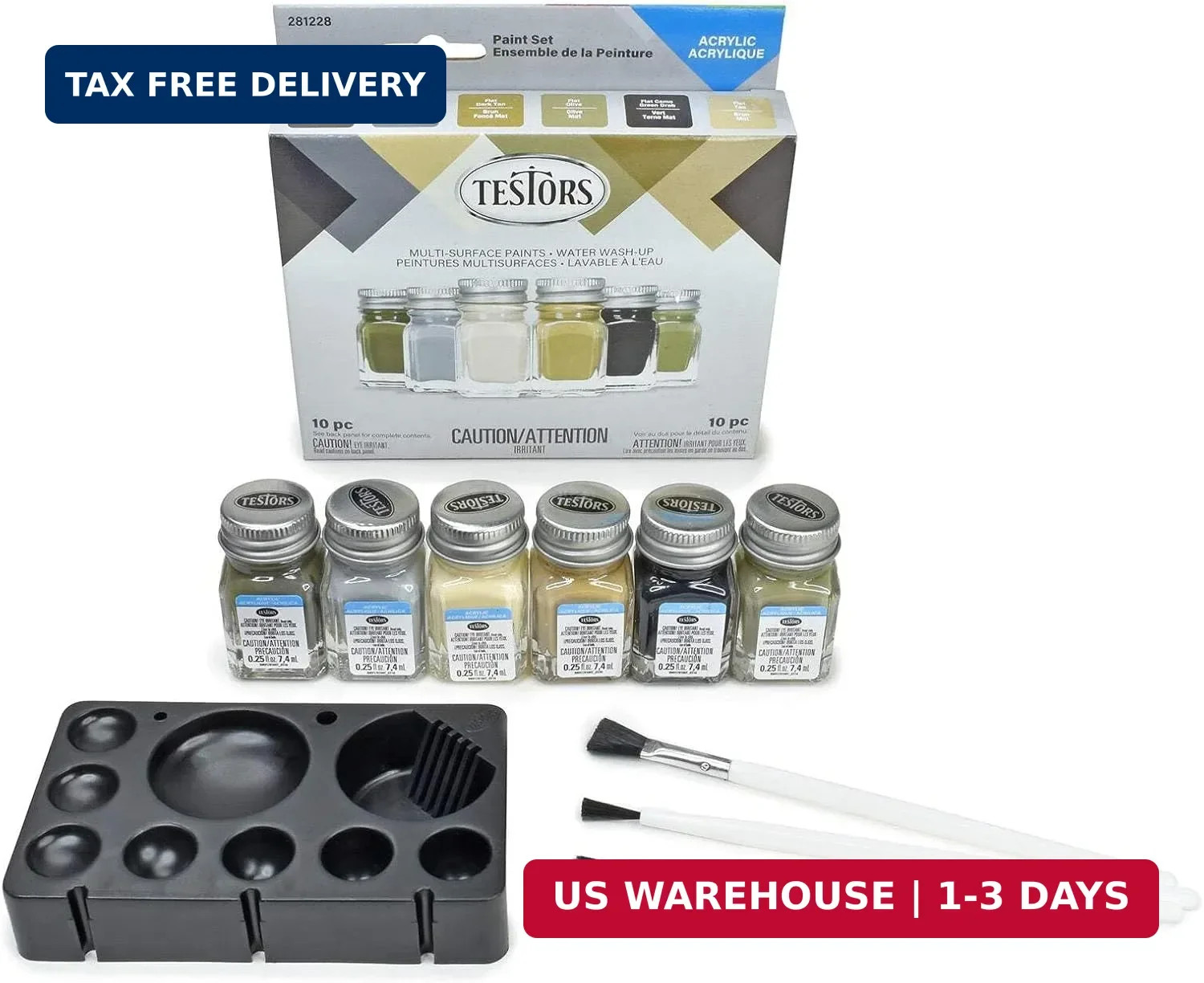 Camo Acrylic Paint Set, Multicolor