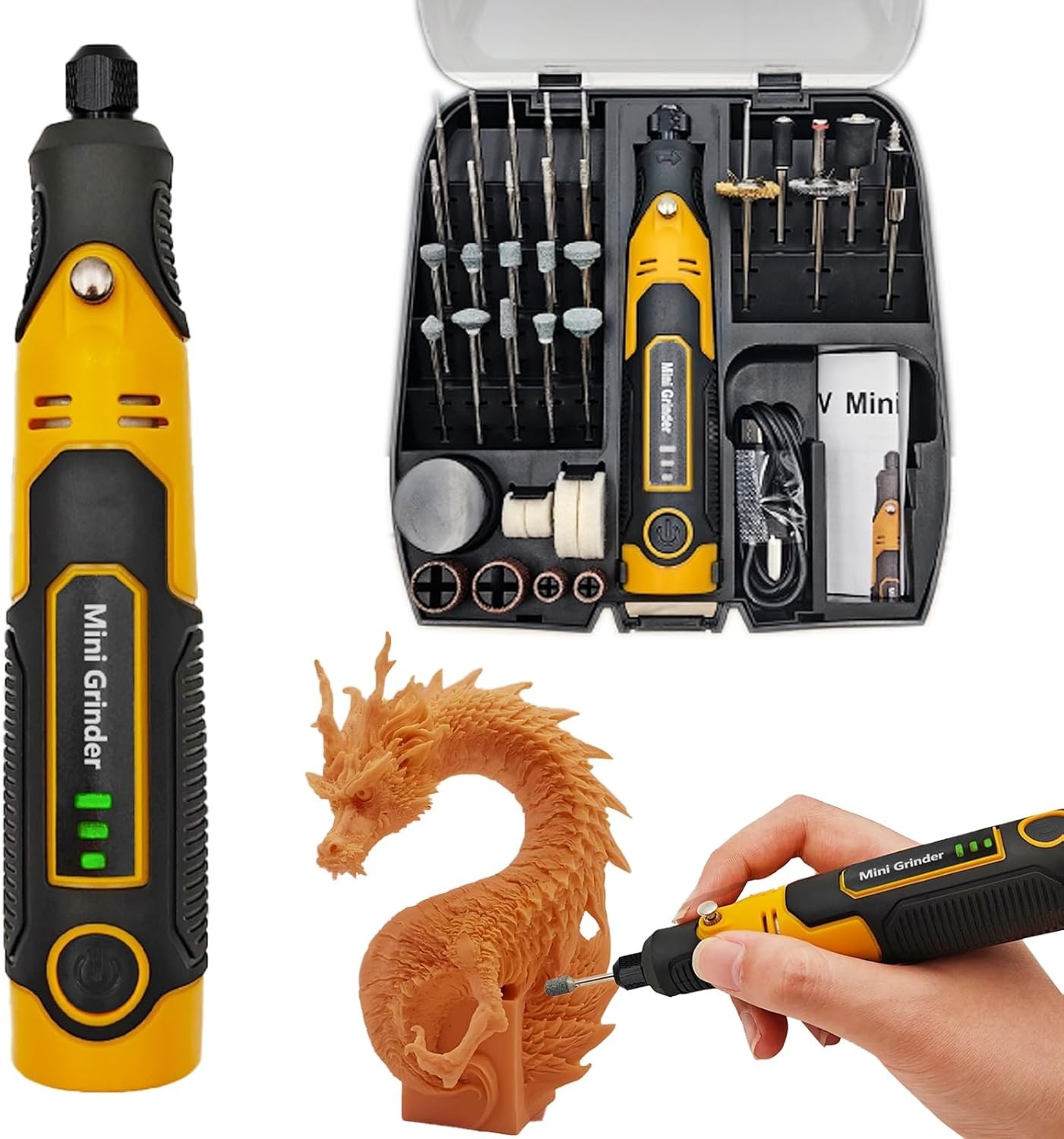 Resin Drill 3D Printed Resin Cured Sanding and Polishing Tool Kit, Mini Tepy-C C