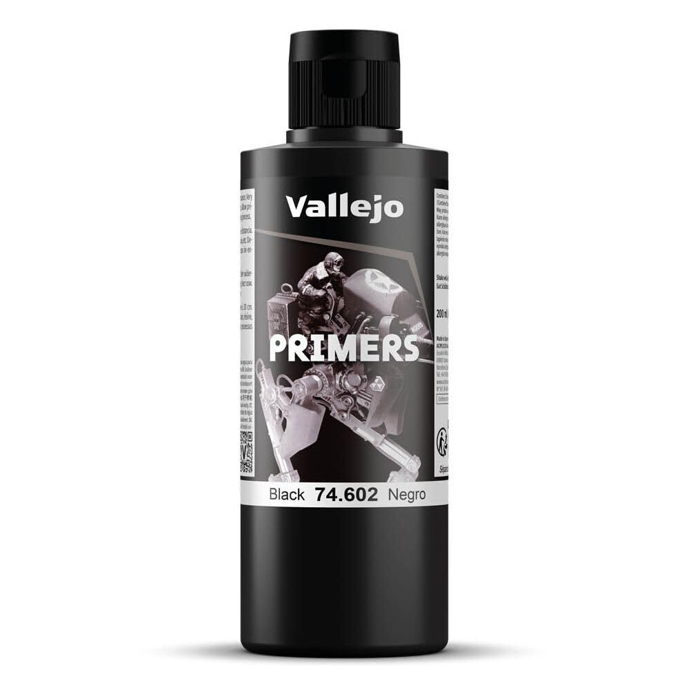 Surface Primer Color | Black Acrylic Primer 200 Ml 6.76 Fl.oz. | Matte Finish