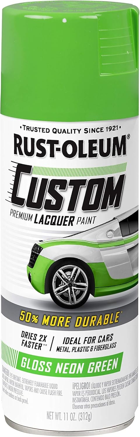 Rust-Oleum 323349 Automotive Custom 11 Ounce (Pack of 1), Gloss Neon Green