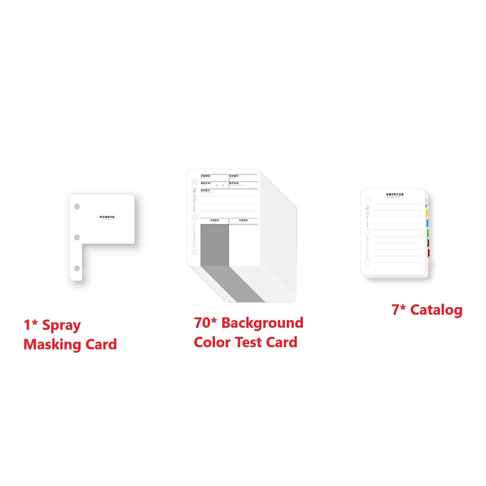 Model Paint Paper Background Color Test Card Kit For Cardboard Masking Tool