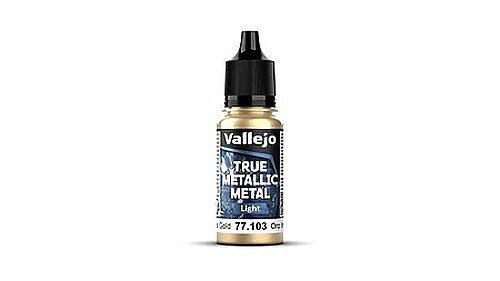 Vallejo True Metallic light Imperial Gold 18ml – Hobby and Model Acrylic Paint