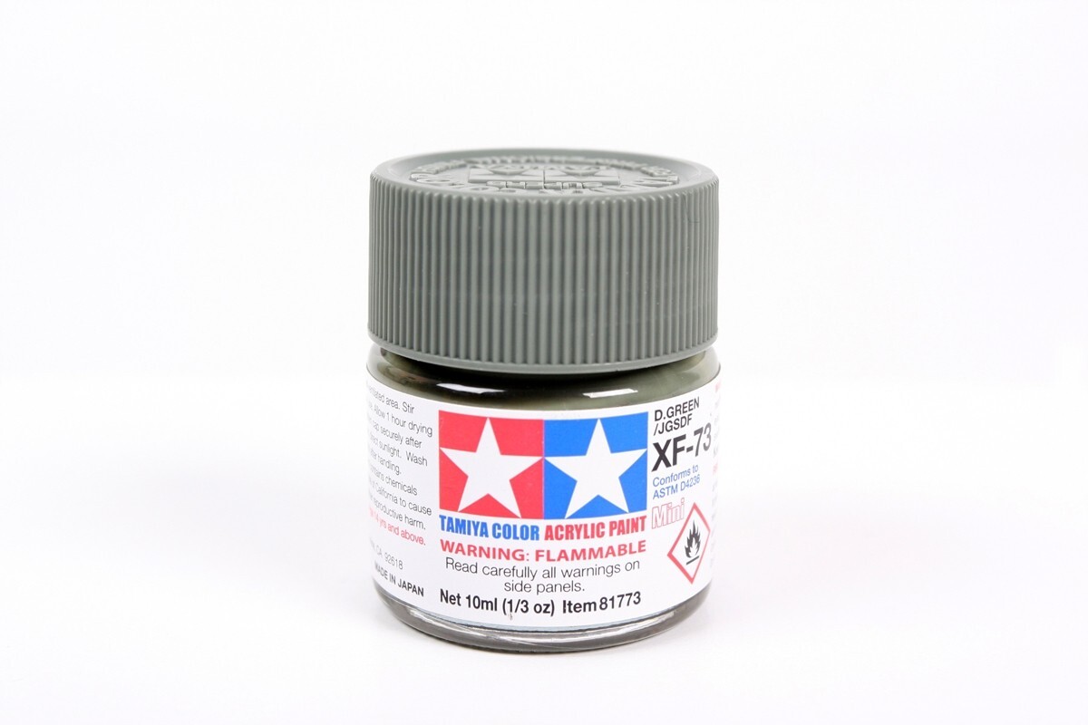 Tamiya 81773 XF-73 Dark Green (JGSDF) Mini Paint 10ml Small Bottle – US