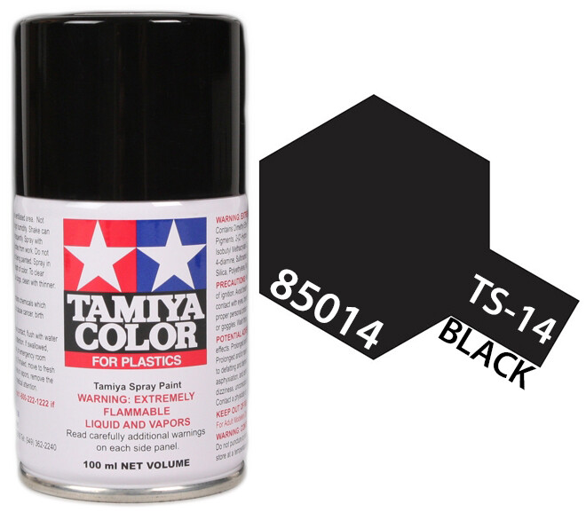 Tamiya 85014 TS-14 Black Spray Lacquer Spray Paint 100ml – US