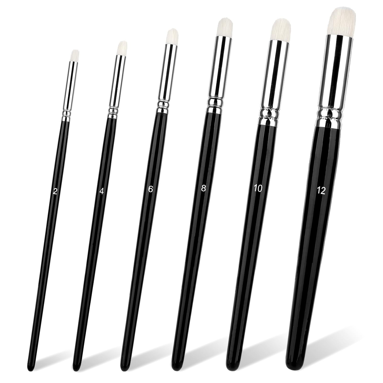6 Pcs Dry Brush Set, Drybrush Set Round Detail Paint Brush for Model Ceramics…