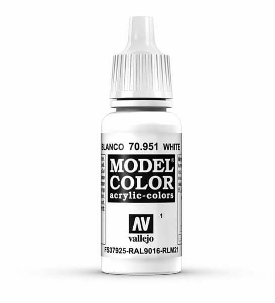 Vallejo White Model Color 17ml Acrylic Paint 70.951