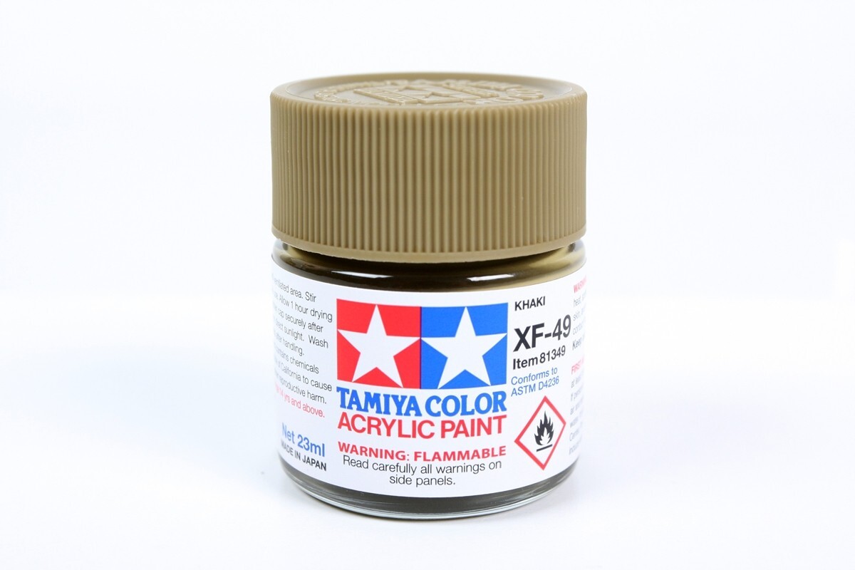 Tamiya 81349 XF-49 Khaki Acrylic Paint 23ml Large Bottle – US