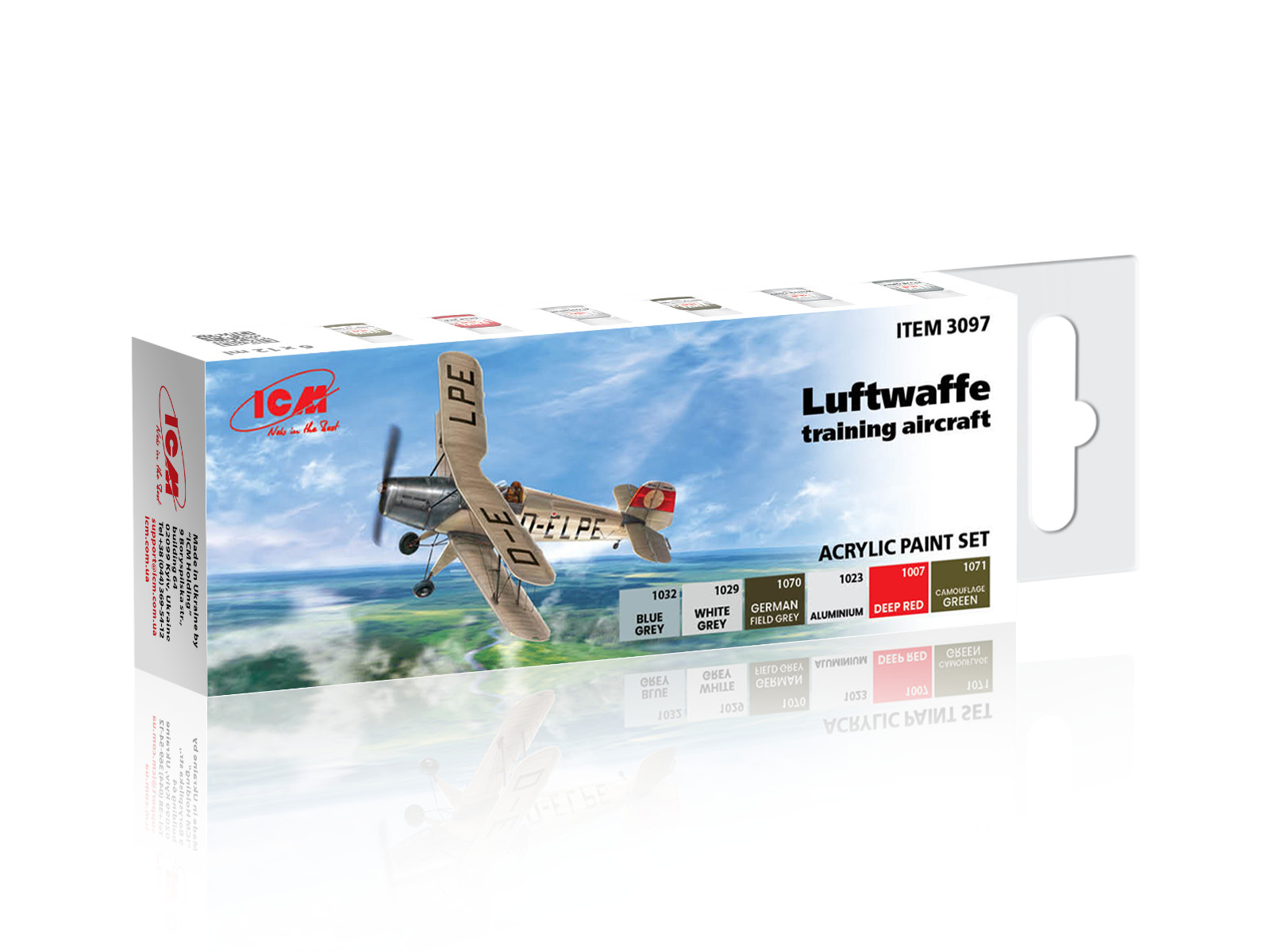 ICM 3097 – Acrylic paint set for Luftwaffe training aircraft
