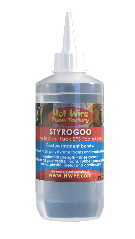 Hot Wire Foam Factory StyroGoo Foam-Safe Adhesive Glue (Clear) #028SG-8.5